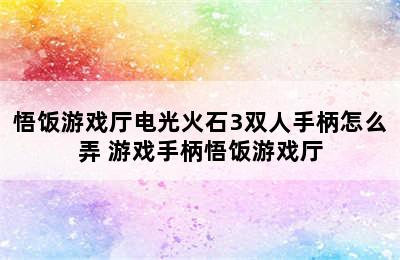 悟饭游戏厅电光火石3双人手柄怎么弄 游戏手柄悟饭游戏厅